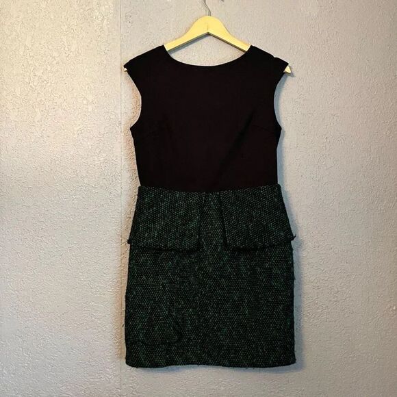 Greylin Womens Black and Green Wool Peplum Dress Size Medium - Picture 1 of 4